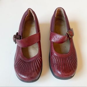 Dansko Kitty Mary Jane Flats in Cranberry Red